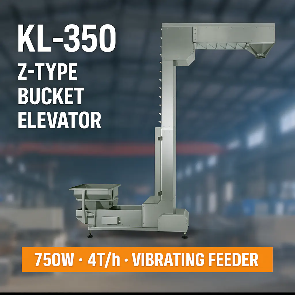 เครื่องลำเลียงแบบถัง Z-Type รุ่น KL-350<br>(KL-350 Z-Type Bucket Elevator)