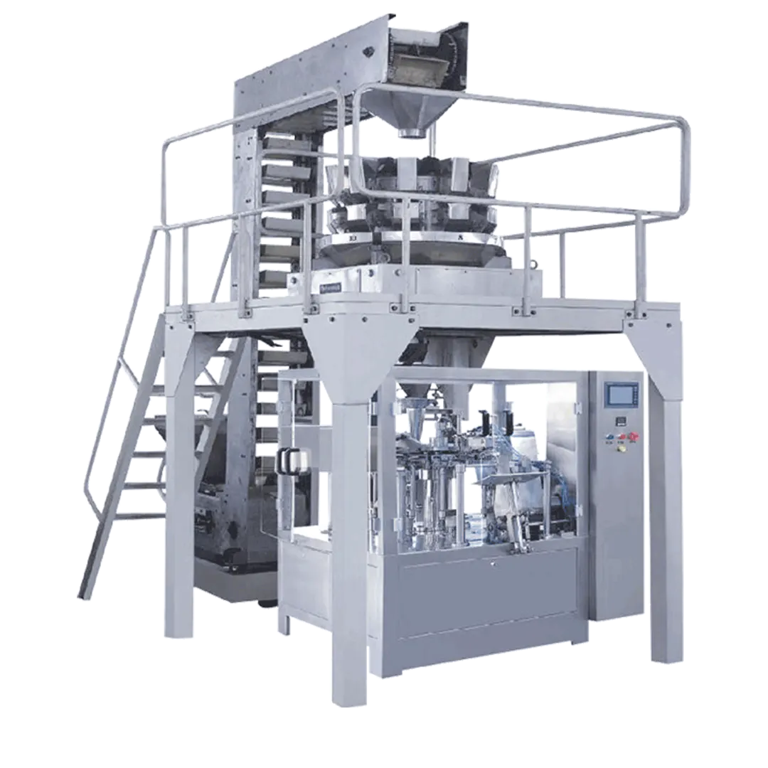 เครื่องแพ็คซองสำเร็จรูปแบบโรตารี่<br>(Rotary Premade Pouch Packaging Machine)